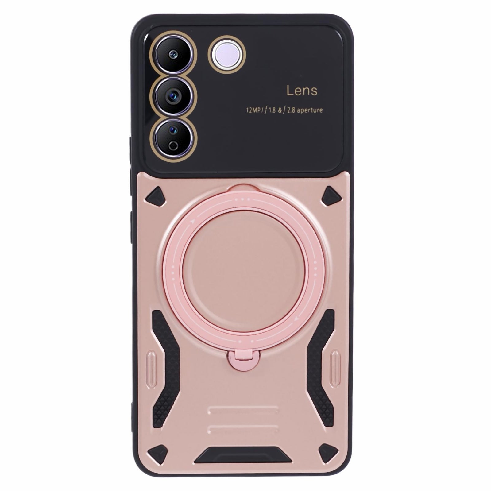 For vivo V27e 4G Kickstand Case Anti-Drop PC+TPU Phone Cover Compatible with MagSafe For vivo V27e 4G Kickstand Case Anti-Drop PC+TPU Phone Cover Compatible with MagSafe